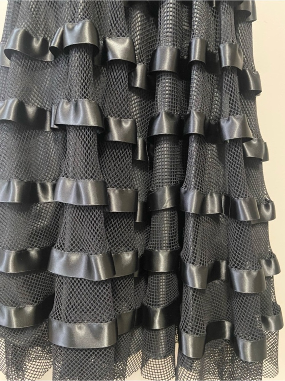 Hell Bunny Black Mesh Ruffle Midi Dress - Picture 4 of 13